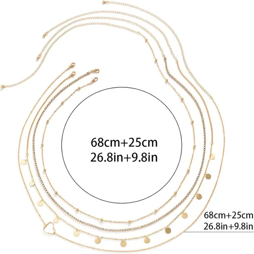 Miniatura 5 de MJartoria Cadena de cuerpo de oro, cadena de vientre en capas, cadena de cintura de luna y estrella, cadenas de vientre para la cintura, joyería