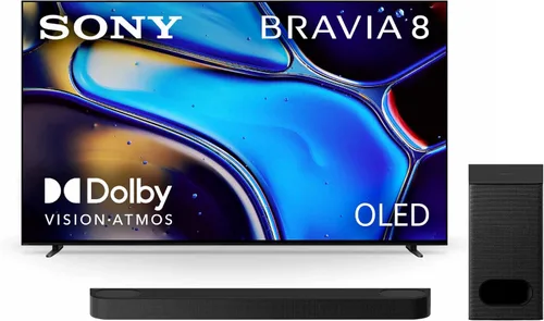 Sony BRAVIA Paquete de cine en casa: barra de sonido de 3.1.2 canales HT-B600 con subwoofer inalámbrico y 55 pulgadas OLED 4K Ultra HD Smart Google