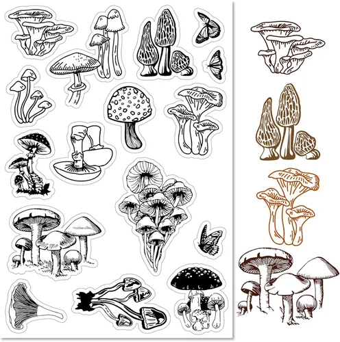 Miniatura 17 de CRASPIRE Paleta de sellos de goma transparente reutilizables de silicona transparente para manualidades, álbumes de recortes, álbumes de fotos