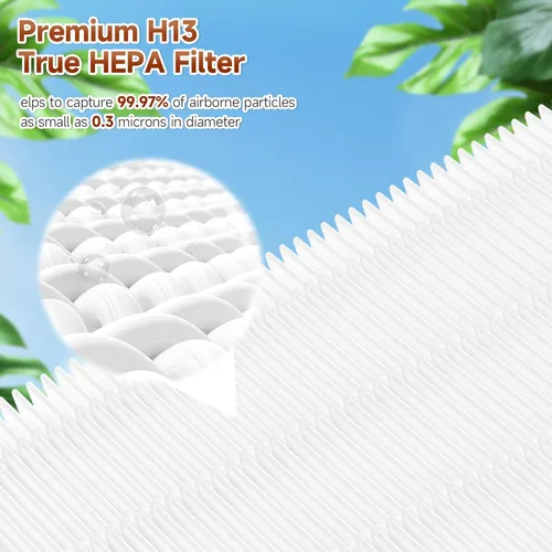 Miniatura 4 de Juego de 2 filtros de repuesto de carbono HEPA de 8L compatibles con purificador de aire Okaysou Airmax 8L, 2 piezas de prefiltro de carbono+2