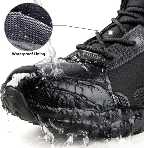 Miniatura 5 de FREE SOLDIER Mens Waterproof Hiking Boots Lightweight Work Boots Military Tactical Boots Durable Combat Boots