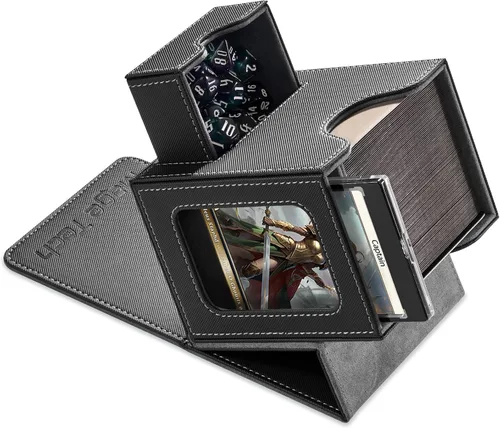 Miniatura 13 de Mage Tech Caja de cartas para MTG Commander, diseño patentado, pantalla Commander, se adapta a 100 tarjetas de doble manga, ladrillo de tarjetas