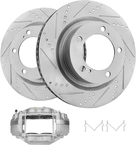 Miniatura 23 de Detroit Axle - Kit de frenos delanteros para Honda Accord 2003-2010, rotores de freno de disco perforados y ranurados de repuesto 2004 2005 2006