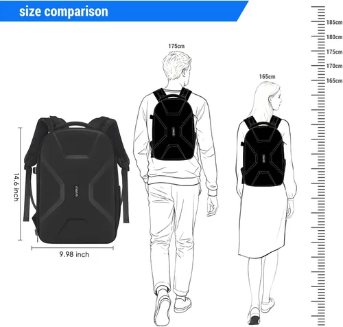 Miniatura 7 de MOSISO Mochila para cámaras réflex digital de un solo objetivo, réflex de un solo objetivo o sin espejo, funda rígida impermeable de apertura