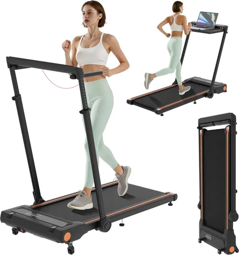 Miniatura 8 de Caminadora 4 en 1 con control remoto inclinado compacto 3.0HP plegable debajo del escritorio para oficina en casa, fitness, capacidad de 300 libras