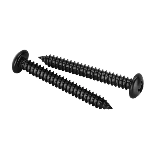 Tornillos autorroscantes de cabeza plana #14 x 2, tornillos de madera de chapa, acabado negro, acero inoxidable 304 18-8, 25 unidades