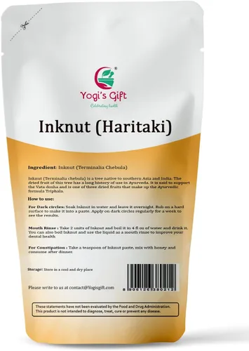 Miniatura 2 de Haritaki /Inknut para ojeras 8 onzas (8.01 oz) Hierba entera 100% seca naturalmente Terminalia chebula por Yogi's Gift®