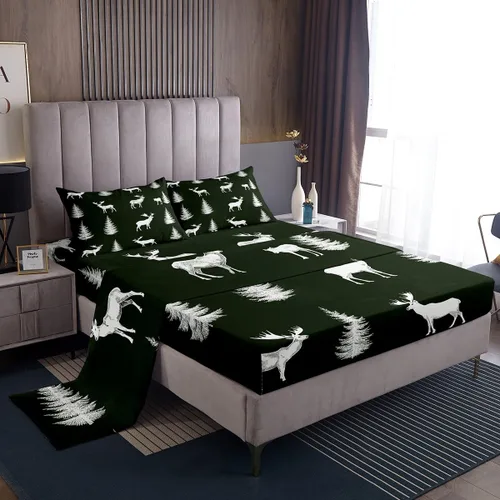 Miniatura 9 de Erosebridal Juego de sábanas de cola de sirena, tamaño individual para niños pequeños, sábana bajera ajustable de animales marinos náuticos