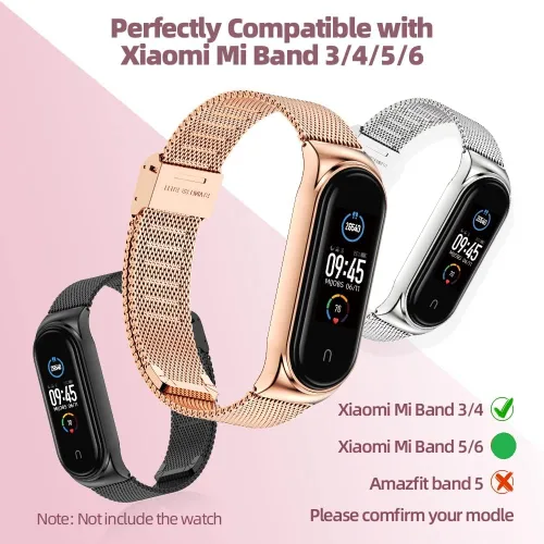 Miniatura 2 de Correa para Xiaomi Mi Band 5 Mi Band 6 Correa de repuesto transpirable para Band 4/Mi Band 3 Smartwatch Straps Pulsera Pulsera para Mujeres Hombres