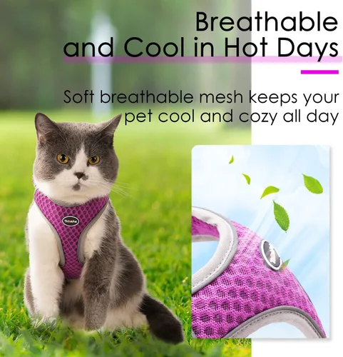 Miniatura 3 de ThinkPet Arnés de ventilación reflectante transpirable suave sin tirones para cachorros, chaleco de ventilación para cachorros pequeños y medianos