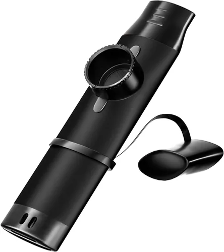 Kazoo de metal con 5 diafragmas – tono ajustable para guitarra, ukelele, violín, piano, teclado – Mini instrumentos musicales Kazoos (negro)