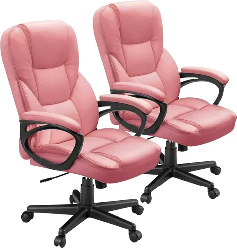 Miniatura 9 de Furmax Silla ejecutiva de oficina con respaldo alto, ajustable, silla de escritorio para el hogar, silla giratoria de piel sintética con soporte