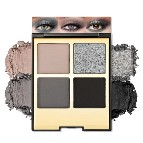 Miniatura 20 de Erinde Paleta de maquillaje de sombra de ojos de 9 colores con purpurina y lavanda brillante y mate, violeta, malva, púrpura oscura, plateado