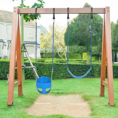 Miniatura 8 de RedSwing Columpio de cubo completo de respaldo alto con asiento de columpio resistente (triángulo y cadena de inmersión), correas de árbol Columpio