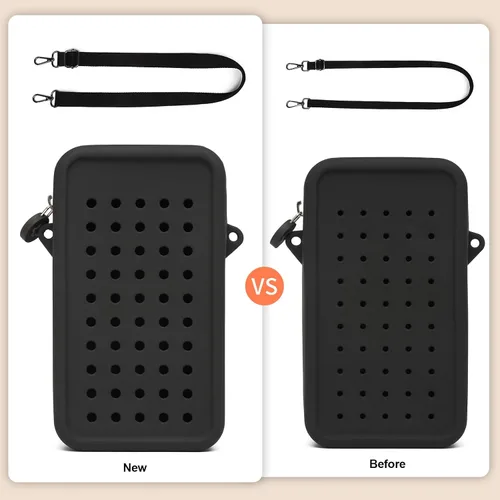 Miniatura 5 de Bonita bolsa cruzada pequeña con dijes, bolso de silicona para teléfono celular para niñas, bolsa de teléfono para mujer con correa ajustable