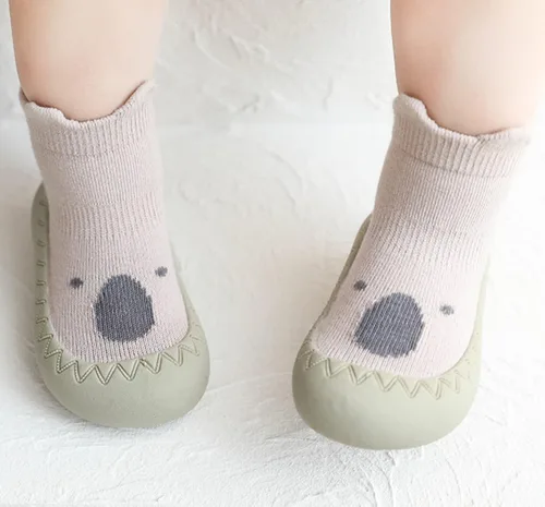 Miniatura 2 de BEHELE Calcetines antideslizantes para bebés y niñas, zapatos antideslizantes para el suelo para niños y niñas, primeros caminos, 2 pares
