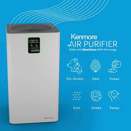 Miniatura 8 de Kenmore PM3020 Purificadores de Aire con Filtro HEPA H13 Verdadero, Cubre Hasta 1500 Pies Cuadrados, Sistema de Filtración HEPA de 3 Etapas