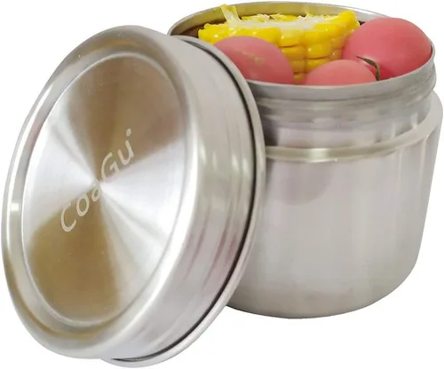 CoaGu Contenedor de café de 16 onzas: Contenedor hermético de acero inoxidable 18/8 sin BPA, apto para lavavajillas e ideal para almacenamiento de