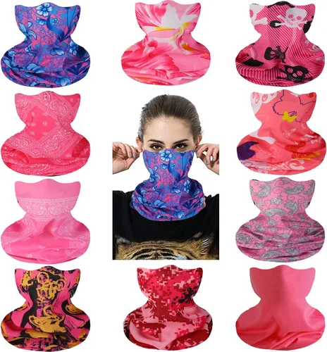 Miniatura 11 de Mascarillas de Polaina para el Cuello, Bufanda en Tubo, Bandanas Sin Costuras, Pañuelos para el Rostro, Cubierta Multiusos para la Cabeza