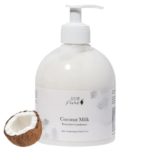 Miniatura 9 de 100% PURE Honey & Virgin Coconut - Acondicionador restaurador hidratante y reparador de nutrientes para cabello seco dañado, promueve el crecimiento