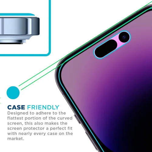 Miniatura 5 de Tech Armor Paquete de 1 protector de pantalla de vidrio balístico de privacidad compatible con Apple iPhone 14 Pro Max 5G de 6.7 pulgadas de vidrio