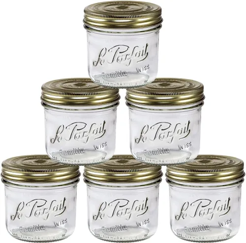 Miniatura 11 de Le Parfait Familia Wiss - Tarros de vidrio de boca ancha de 7 onzas (6.8 fl oz), paquete de 6 unidades, fabricados en Francia, tapa hermética de 2