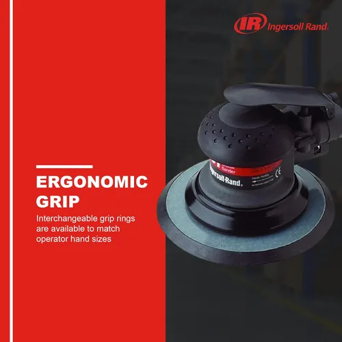 Miniatura 5 de Ingersoll Rand 4151 Lijadora de aire orbital aleatoria, órbita de 3/16 pulgadas, almohadilla de vinilo de 6 pulgadas, 12,000 RPM, 0.2 HP