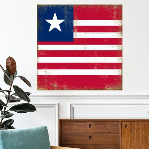 Miniatura 8 de Calcomanías de pared con bandera nacional de Kiribati, mural patriótico de Kiribati, recuerdo de la ciudad del país, arte de pared, póster Estilo-5