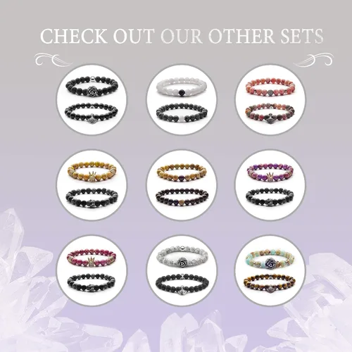 Miniatura 7 de Anavego True Bond viene con una caja de regalo única, juego de pulseras combinadas. Regalo para él o ella, novio, novia, esposo, esposa, mujeres