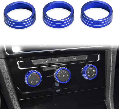 Miniatura 9 de Auovo Fundas para perilla de radio compatibles con accesorios Volkswagen VW, Tiguan Taos, Jetta, Atlas, Arteon, golf, aleación de aluminio, cubierta