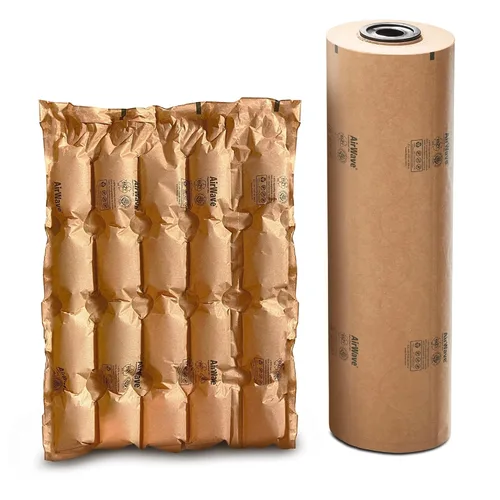 Miniatura 8 de IDL Packaging EcoWave-8.3 Almohadas de aire para embalaje, 15 pulgadas de ancho y 1300 pies de largo con película neutra de CO2 (1 rollo), bolsas