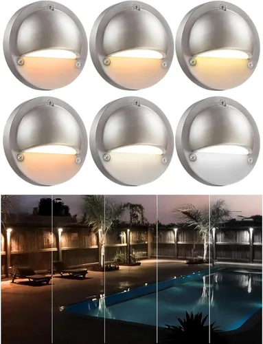 Miniatura 11 de LEONLITE Paquete de 12 luces LED de bajo voltaje, 2.3 W, 170 lúmenes, luz de barandilla de escalera de paisaje con 12-36 V CA/CC, aluminio fundido a