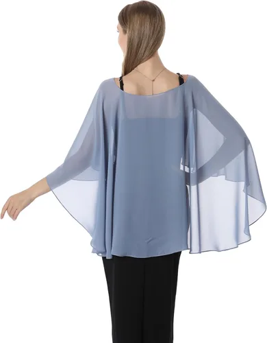 Miniatura 4 de Capelets para mujer, chales de gasa y envolturas para vestido de noche, capas de boda