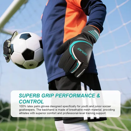 Miniatura 4 de Guantes de Portero de Fútbol – Guantes de Portero para Niños, Niñas y Jóvenes, Guantes de Portero para Niños de 8-12 con Agarres Fuertes, Palmas