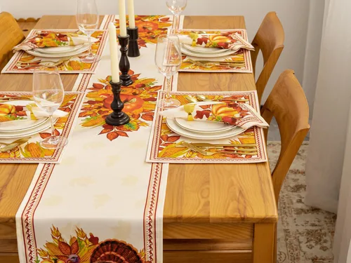 Miniatura 8 de YiHomer Colección de mesa de Acción de Gracias para decoración de cocina, comedor, fiestas, cosecha, fiesta de cosecha, juego de servilletas, 20 x