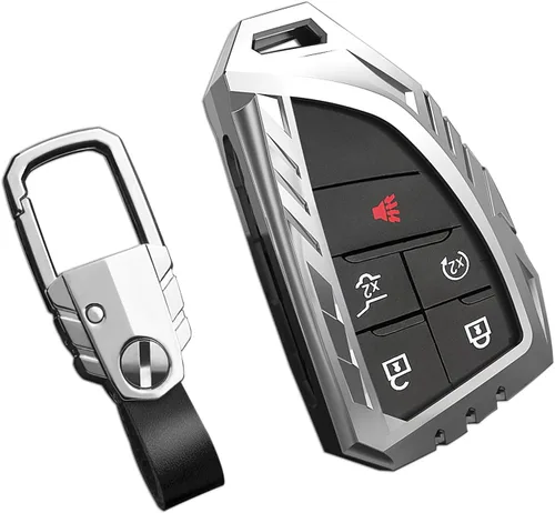 Miniatura 28 de Funda para llavero Nissan con llavero, elegante y duradera funda de protección de aleación de zinc compatible con Altima Maxima Rogue Armada