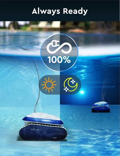 Miniatura 6 de REVA AI - Aspiradora robótica giroscópica para piscina, control de aplicación para smartphone, limpieza profunda horizontal de línea