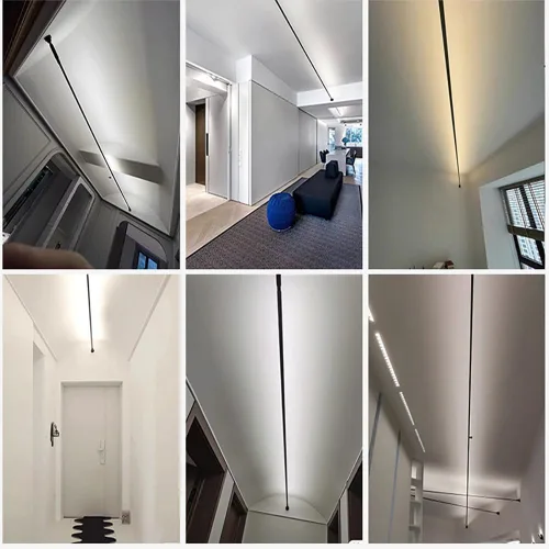 Miniatura 8 de Skyline - Tira de luz de acero lineal, lámpara de pared lineal, decoración familiar, barra de acero, barra de pasillo, longitud de bricolaje, corte