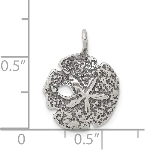 Miniatura 2 de Colgante de plata de ley 925 diseño vintage de dólares de arena 0748 x 0512in