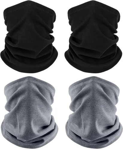 LUOLIIL VOE Paquete de 4 Polainas de Cuello de Invierno, Polaina de Cuello para Esquí para Hombres y Mujeres, Suave Mascarilla de Forro Polar para