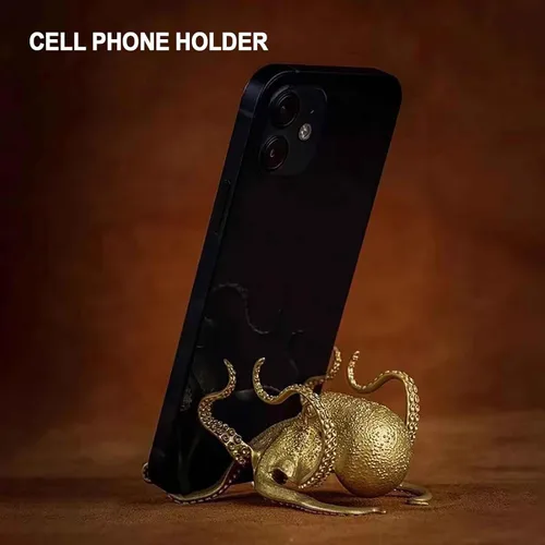 Miniatura 4 de Soporte de pulpo para teléfono celular, soporte multifuncional de pulpo, soporte para teléfono, soporte para bolígrafo, estatua de pulpo, escultura
