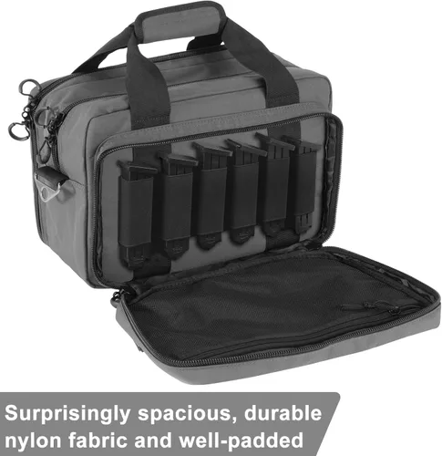 Miniatura 2 de PROFOCUS Bolsa de gama para pistolas y munición con cremalleras bloqueables Gris