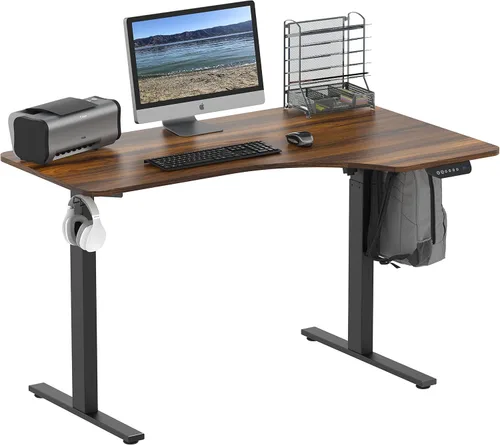 Miniatura 10 de SHW escritorio eléctrico ajustable para computadora, grande, de 55 pulgadas