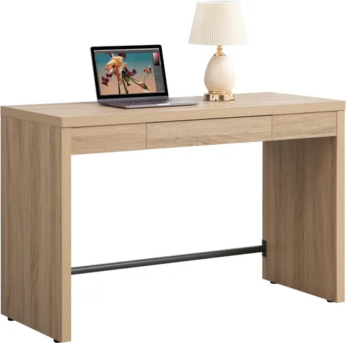 Miniatura 9 de SICOTAS Mesa de Escritorio para Computadora - Mesa de Estudio de Madera de 47 Pulgadas para Dormitorio, Escritorio de Oficina Estilo Granja