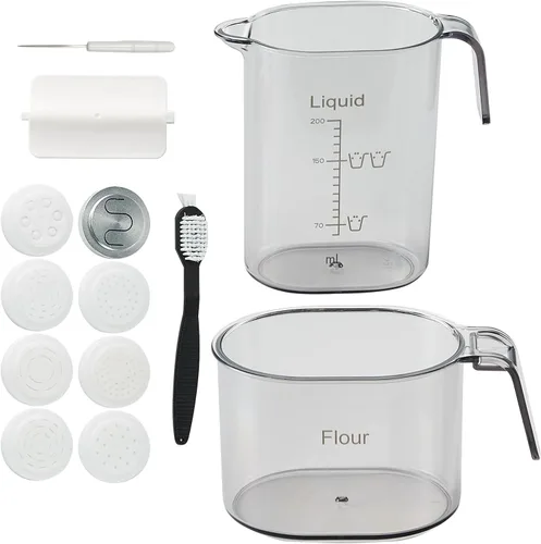 Miniatura 9 de VEVOR Máquina Eléctrica de Pasta, Automatizador de Fideos de 150W con 8 Formas de Pasta, 4 Modos Inteligentes, Capacidad de 500g de Harina, Máquina