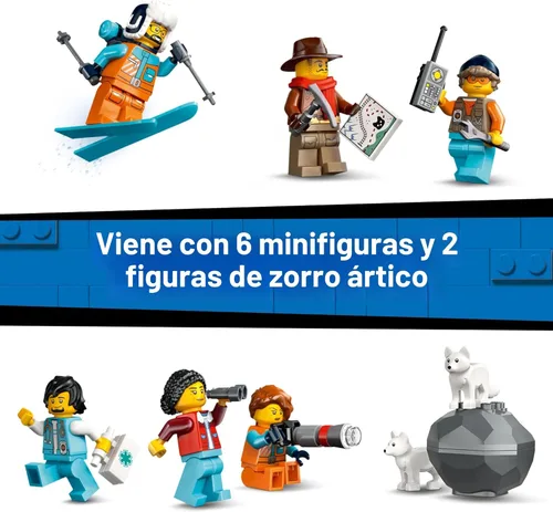 Miniatura 6 de LEGO City Explorers' Arctic Polar Express Train Set - Juguetes de construcción y aprendizaje para niños - Tren a control remoto para niños y niñas