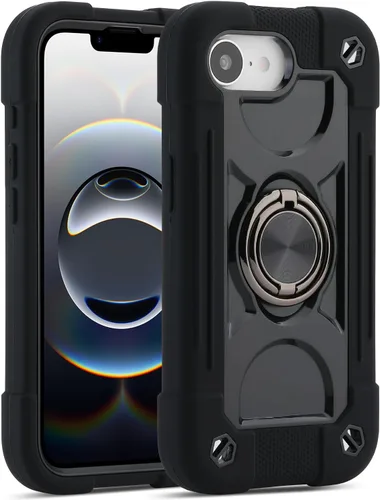 Miniatura 98 de MARKILL Funda compatible con iPhone 15 de 6.1 pulgadas con soporte integrado, [grado militar resistente de cuerpo completo] protección contra Rosa