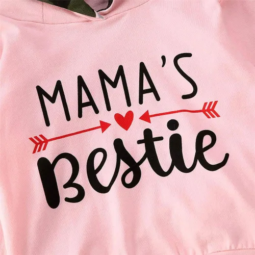Miniatura 29 de FYBITBO 2 piezas de ropa de otoño e invierno para bebé niña, sudadera con capucha y pantalones de camuflaje, conjuntos de ropa
