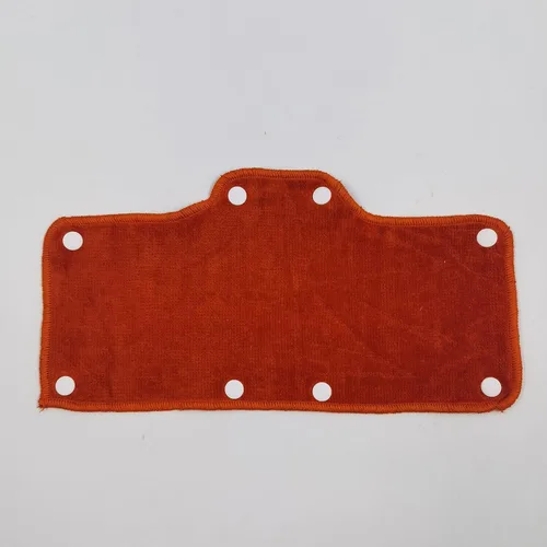Miniatura 2 de Banda de sudor naranja para casco de terciopelo lavable de algodón de rizo NAEE a presión (3 piezas)