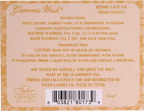 Miniatura 2 de Tyler Candle Icon Glamorous Wash - Detergente fino para ropa (16 onzas)